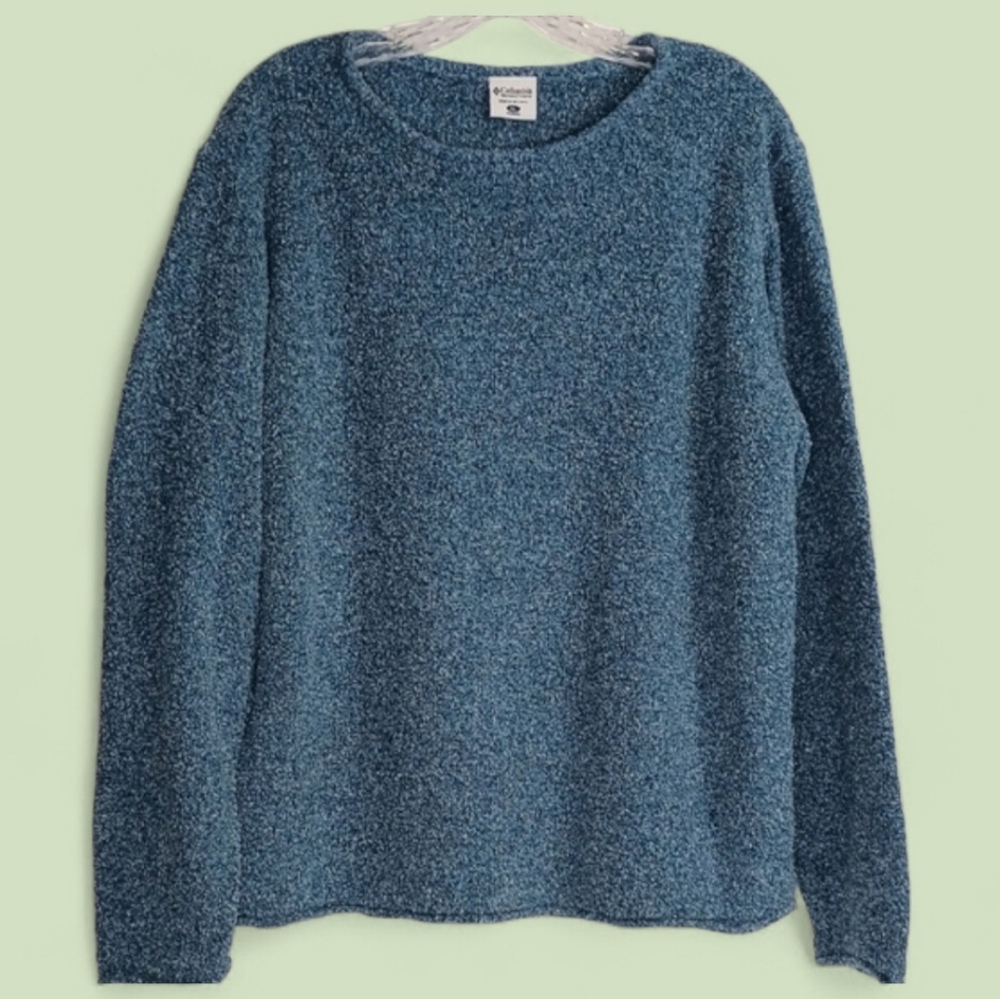 Columbia Women's Size XL knit Top Lightweight Sweater Blue Utility Gorpcore